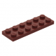 LEGO lapos elem 2x6, sötétpiros (3795)